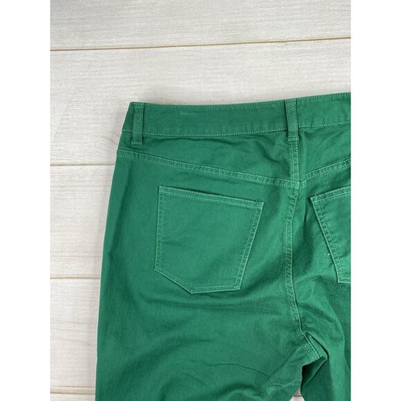 Talbots Womens Jeans Green 14WP W Heritage Slim Ankle Pants Stretch Pockets - Picture 9 of 11